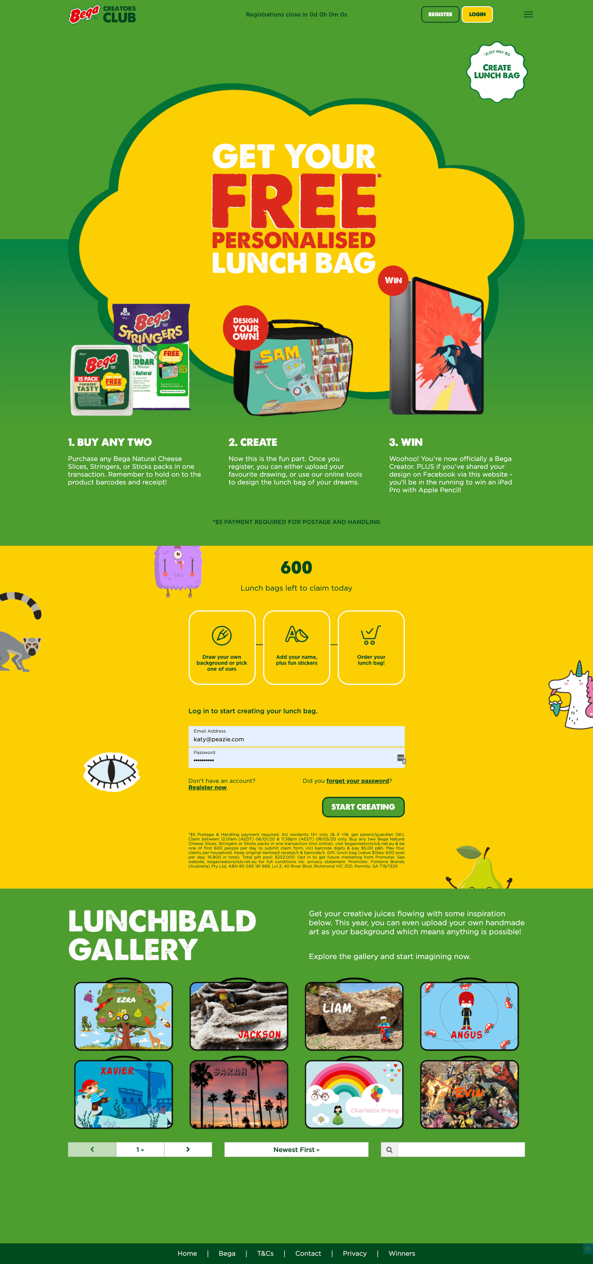 Competition microsites